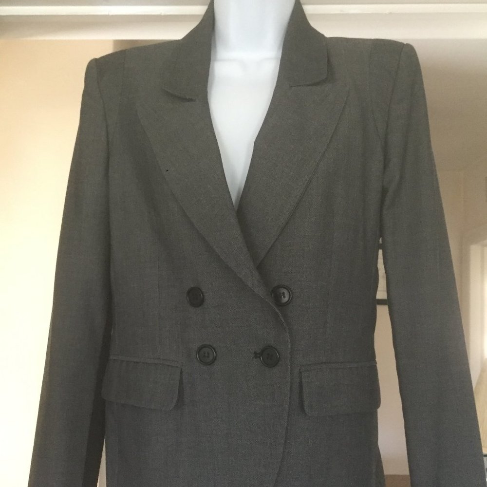 BCBGMaxAzria Black-Gray Double Breasted Jacket S